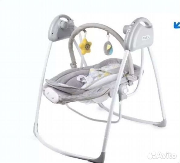 Детские электронные качели babyton funny time 2в1