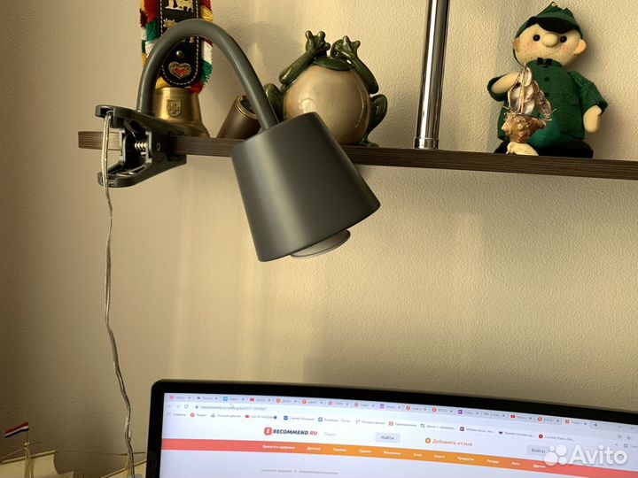 Лампа с Зажимом,светодиодная,темно-серый,ikea