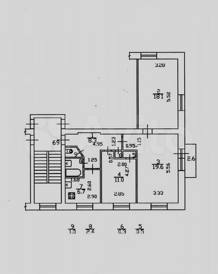 3-к. квартира, 67,9 м², 3/5 эт.