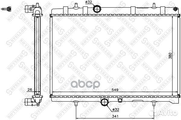 Радиатор системы охлаждения Peugeot 307/407