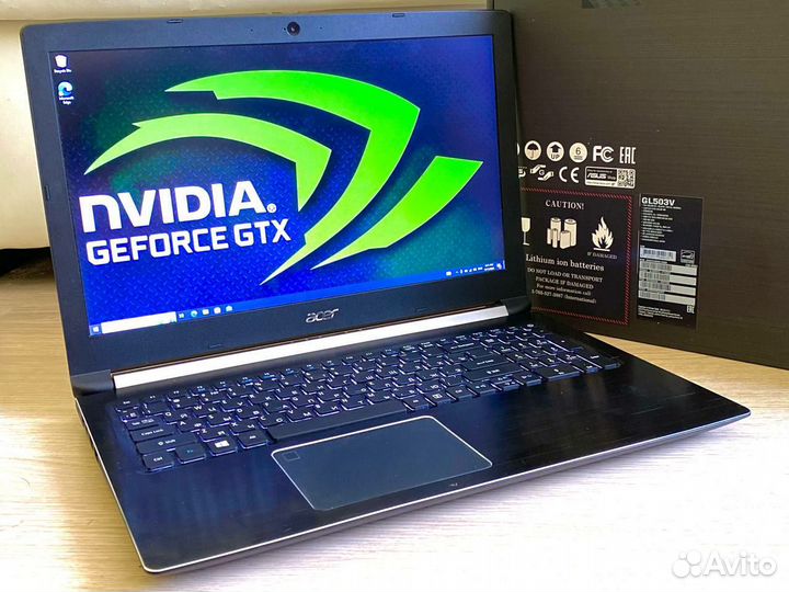 Игровой ноутбук Acer 15.6 i5/GTX1050ti/16Ram