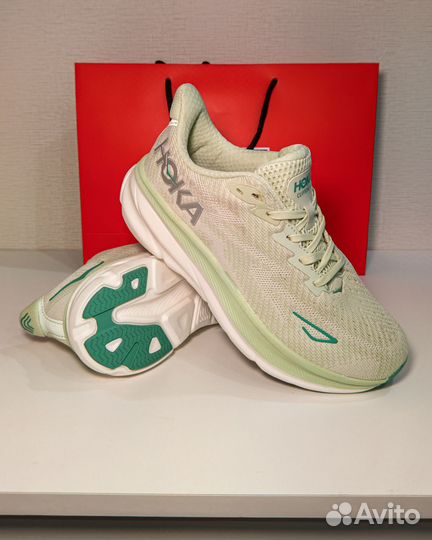 Кроссовки Hoka Clifton 9 новые беговые натуральные