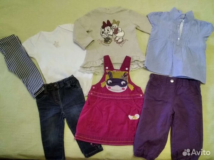 Вещи пакетом для девочки 6-9м, 9-12 м, 1 г, 1.5 г