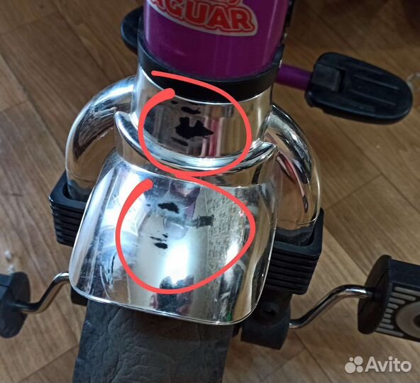 Детский трехколесный велосипед с ручкой