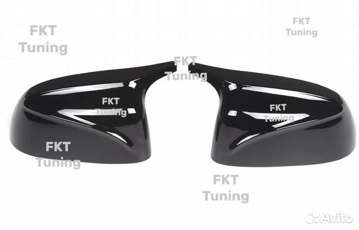 Накладки на зеркала BMW X1-X7 G-кузов М-стиль Черн