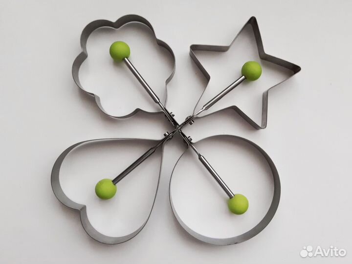 Формы металлические 4 шт для яичницы выпечки