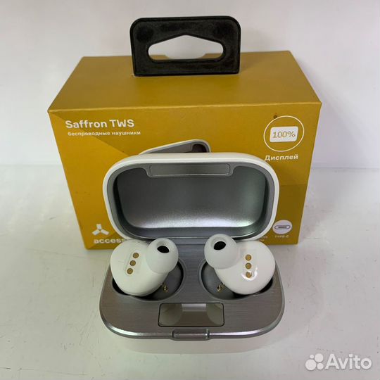 Беспроводные наушники TWS Accesstyle Saffron белые