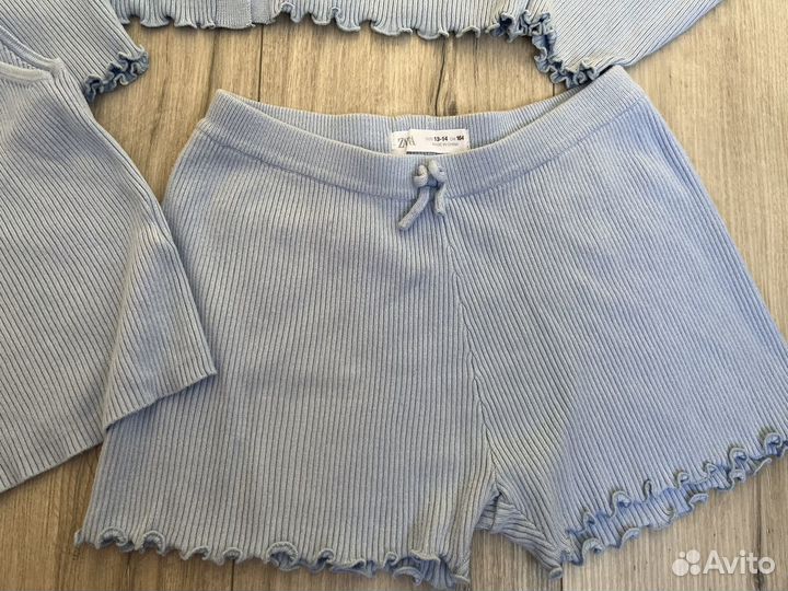 Костюм для девочки шорты, топ, толстовка Zara 158