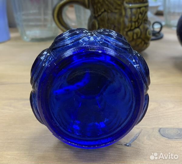 Лампа кобальт стекло, масленная