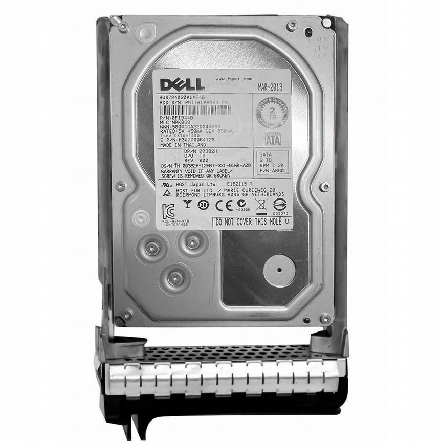 [00382H] Жесткий Диск Dell 0382h 2tb 7200 Sata3 3.5" Hdd 00382h