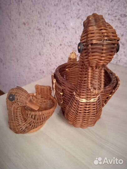 Уточки плетёные, лоза, ручная работа