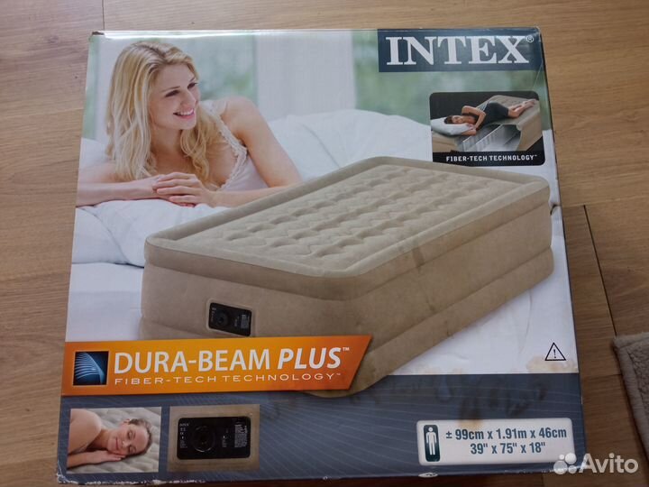 Надувной матрас кровать с насосом intex