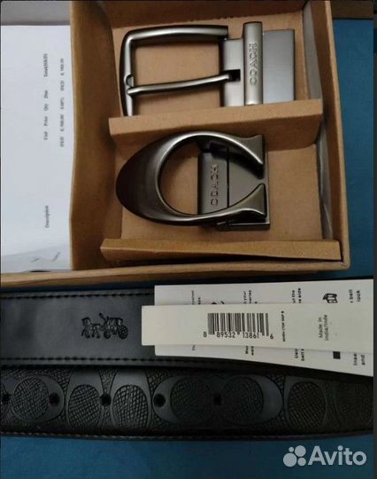 Ремень кожаный Coach