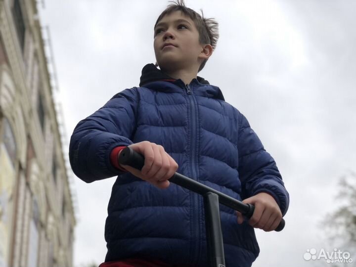 Трюковой самокат с синими грипсами Dram iebmp77