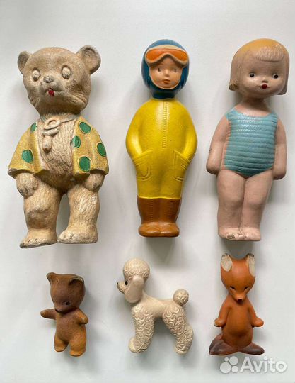 Резиновые игрушки времен СССР