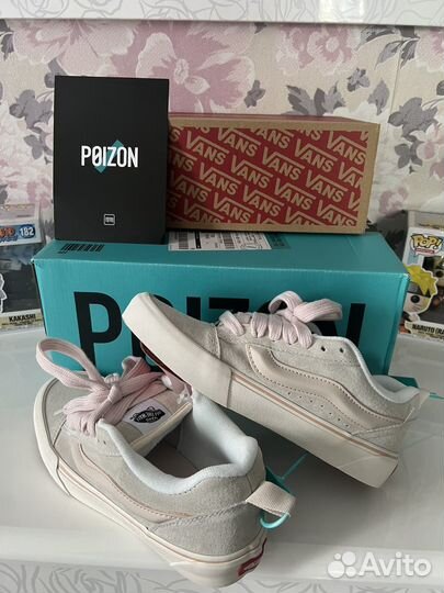 Vans knu skool cream white pink оригинал