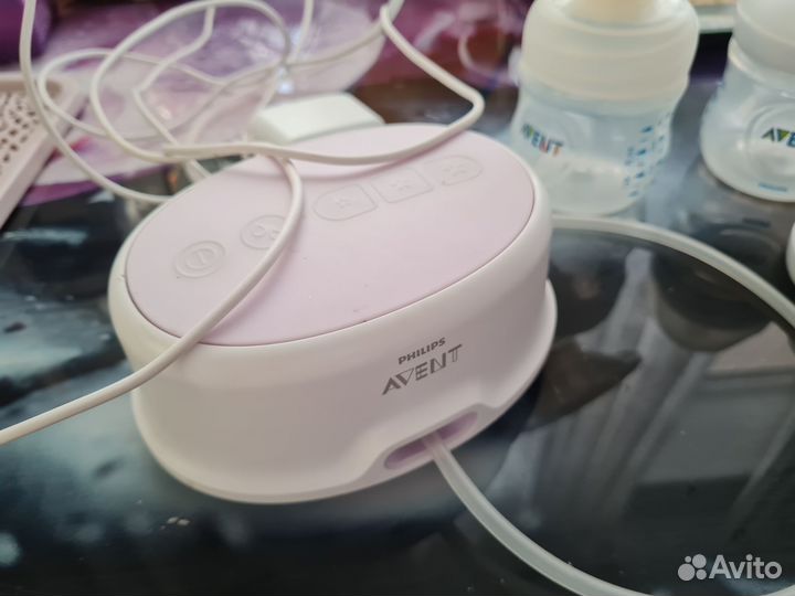 Молокоотсос avent с контейнерами для молока