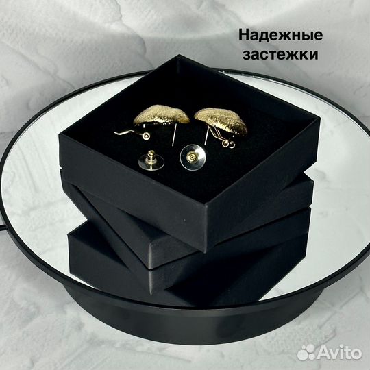 Серьги золото в стиле олд мани