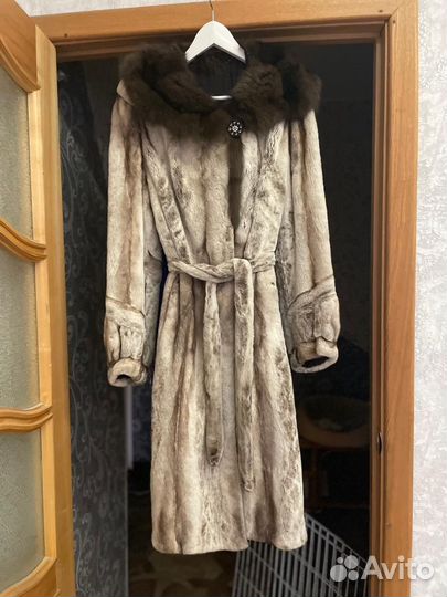 Шуба норковая с капюшоном 44 46 новая