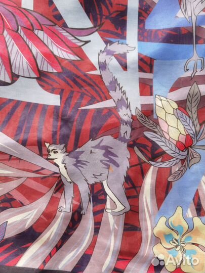 Платок принт джунгли Eleganzza шелк хлопок