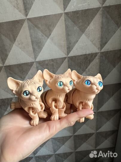 Котята 3D пластик