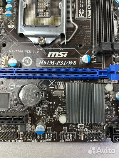 Материнская плата MSI H61M-P31/W8 LGA 1155