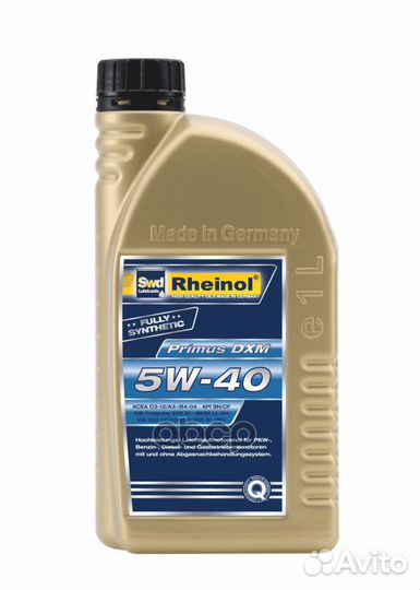Моторное масло Primus DXM 5w40 син. (1л) SWD Rh