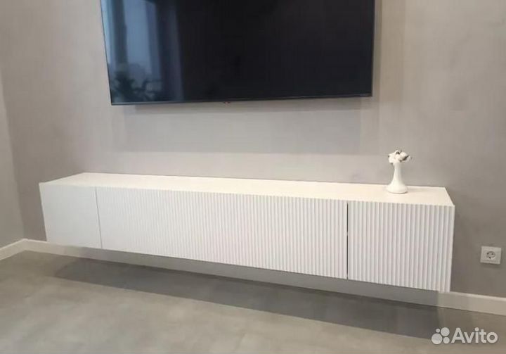 Стильная тумба тв Белая