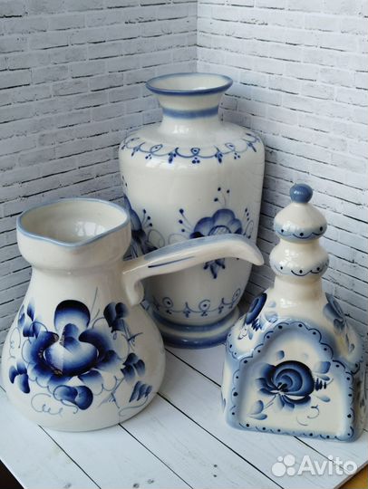 Гжель СССР посуда