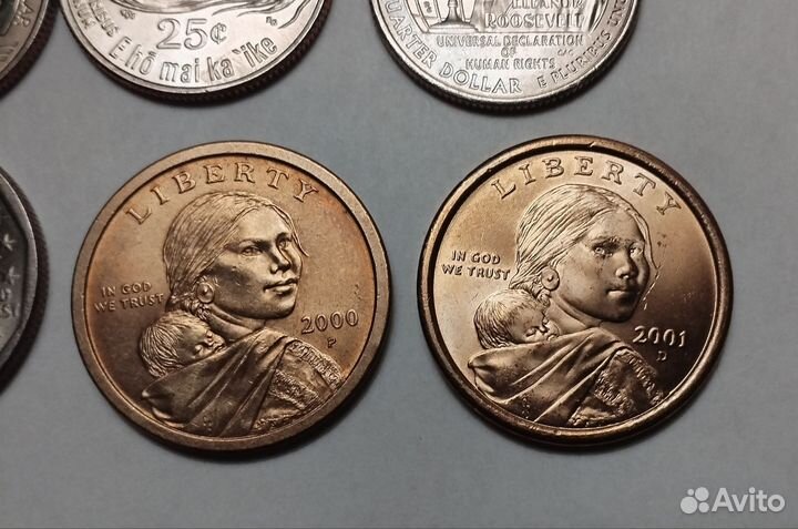 Монеты США с изображением женщин Америки