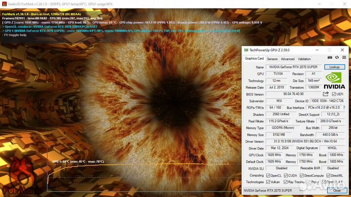 MSI GeForce RTX 2070 Super Gaming X Trio