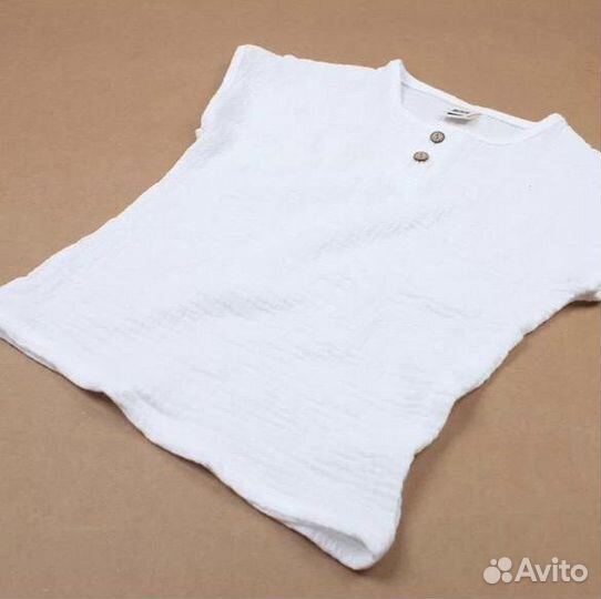 Льняные плиссированные штаны для мальчика