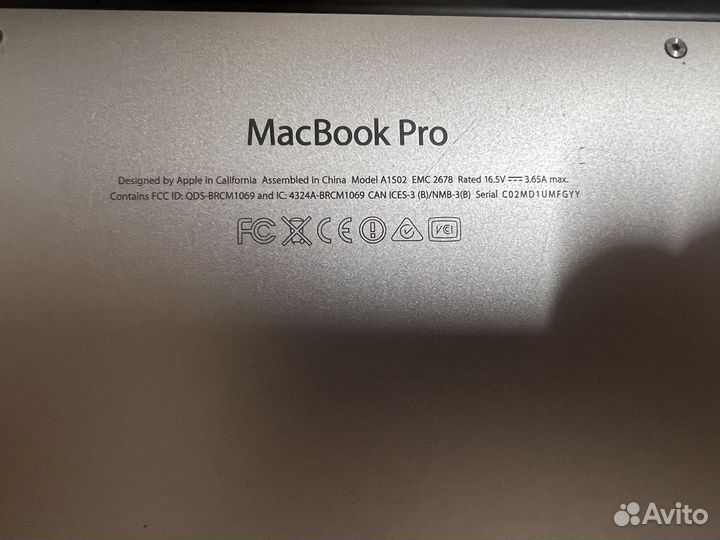 Macbook pro 13 a1502 на запчасти