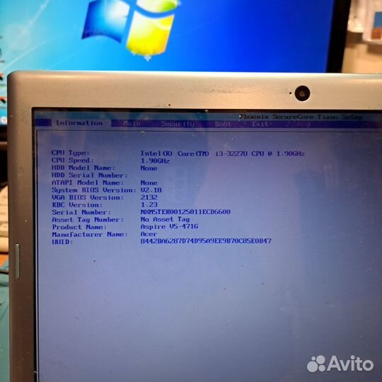 Ноутбук Acer V5-471G на разборе