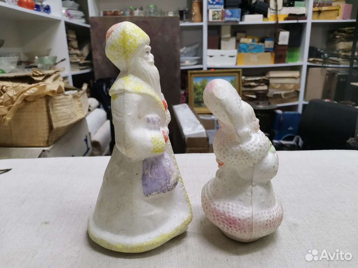 Дед Мороз и Снегурочка пенопласт СССР (Ч)