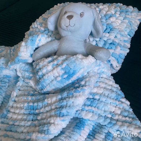 Плед детский вязаный ручная работа