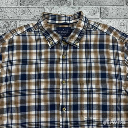 Фланелевая клетчатая рубашка Van Laack Flannel Pla