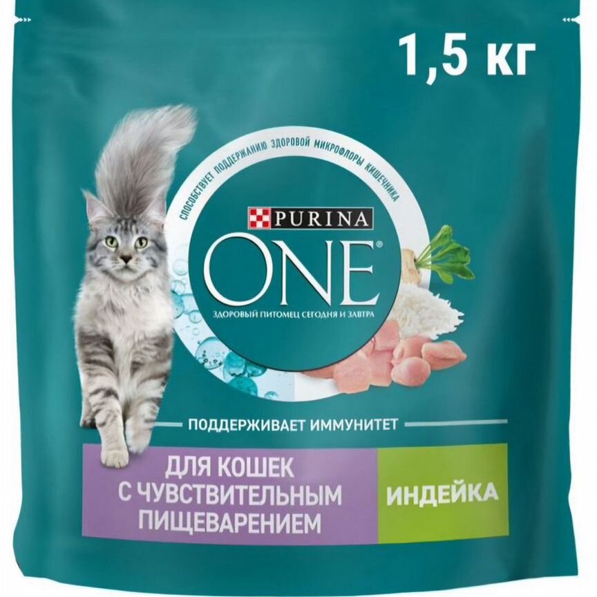 Корм Purina ONE 1,5 кг 4 упаковки