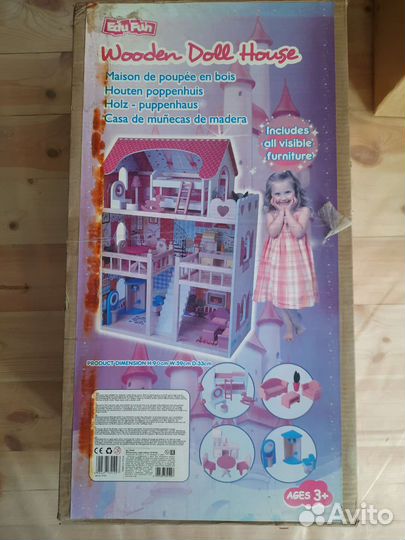 Кукольный домик с мебелью большой