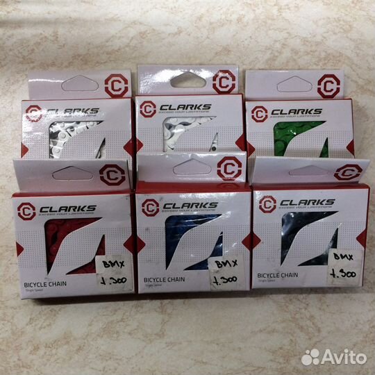 Односкоростная цепь Clarks C410 белая/синяя/чёрная