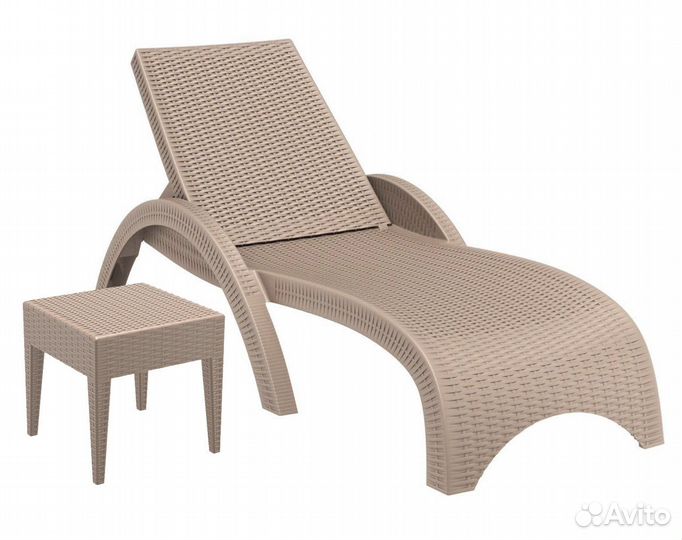 Шезлонг с имитацией плетения, New цвет