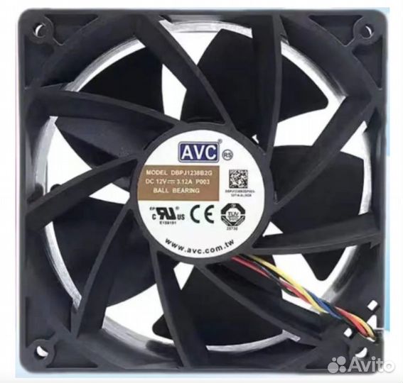 Вентилятор (Кулер) AVC 3.12A, 120мм 6 pin для T2T