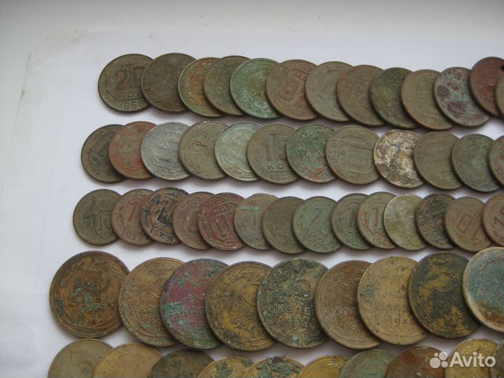 Советские монеты 200 штук СССР погодовка копеек