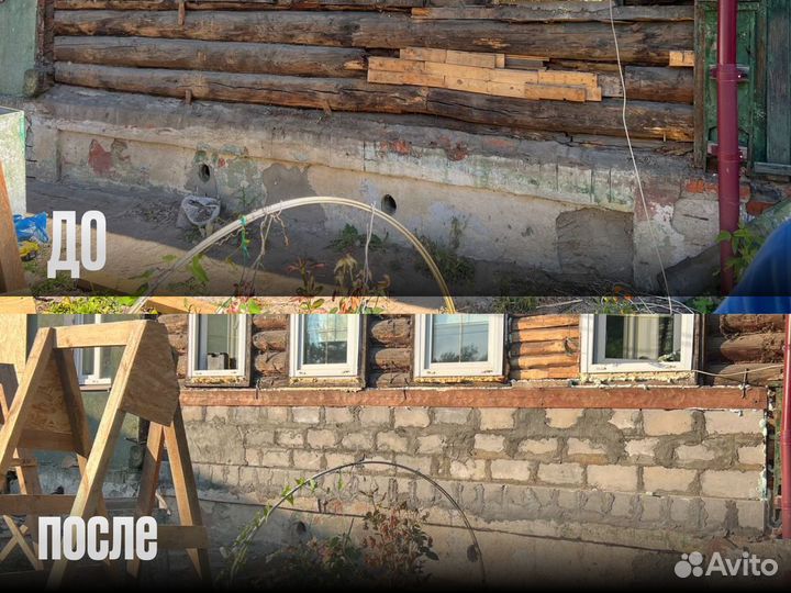 Замена венцов поднятия дома