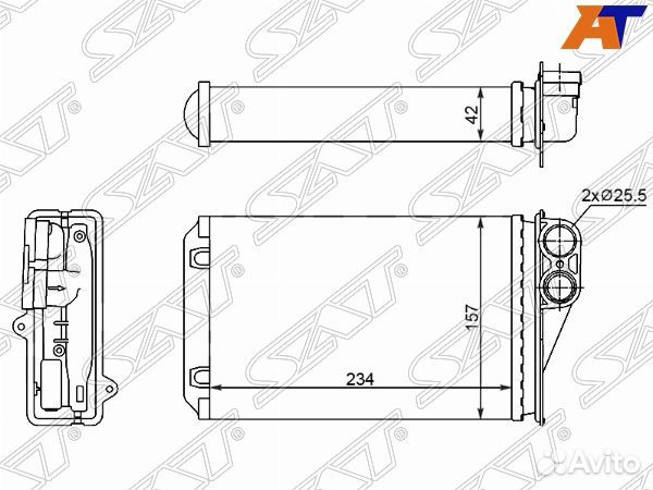 Радиатор отопителя салона peugeot 207 05