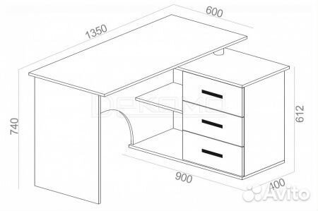 Стол письменный кст-09
