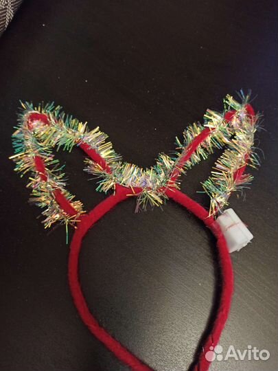 Ободок с ушками на голову светящийся