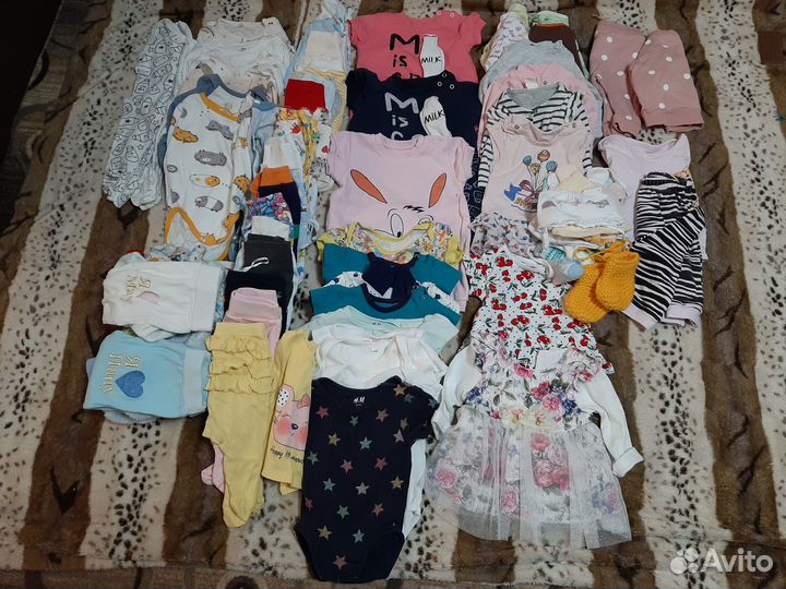 Пакет вещей на девочку с рождения и до 6 месяцев