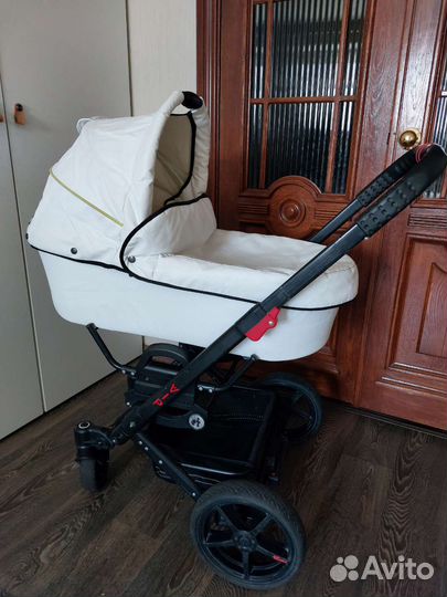 Коляска 2 в 1 hartan vip белая экокожа
