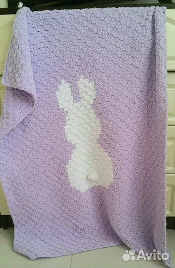 Новый плюшевый плед с зайкой для ребенка